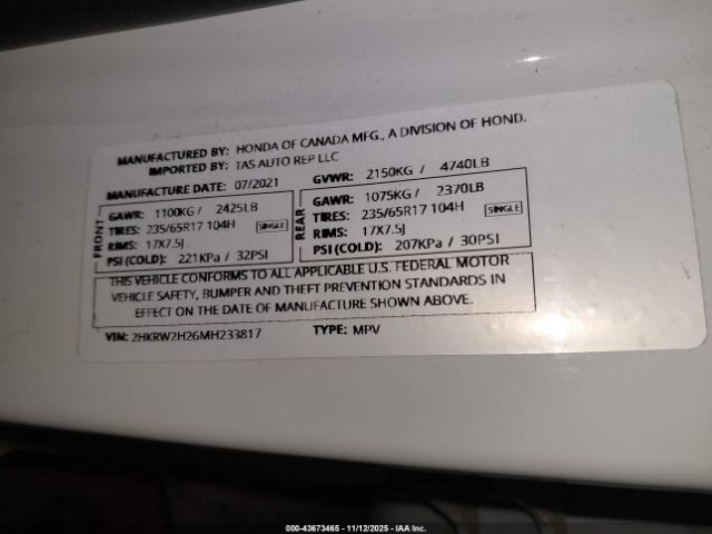Honda CR-V Awd Lx Image 15