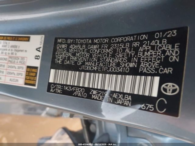 Toyota Corolla Hybrid Le Image 6